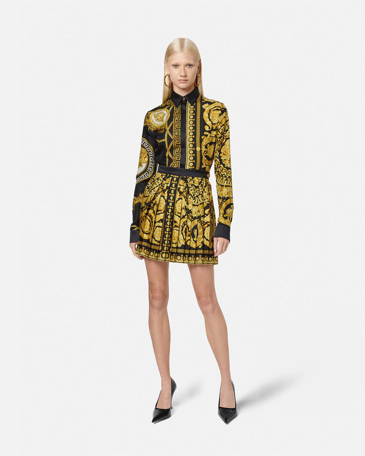 VERSACE BAROCCO PLEATED SKIRT