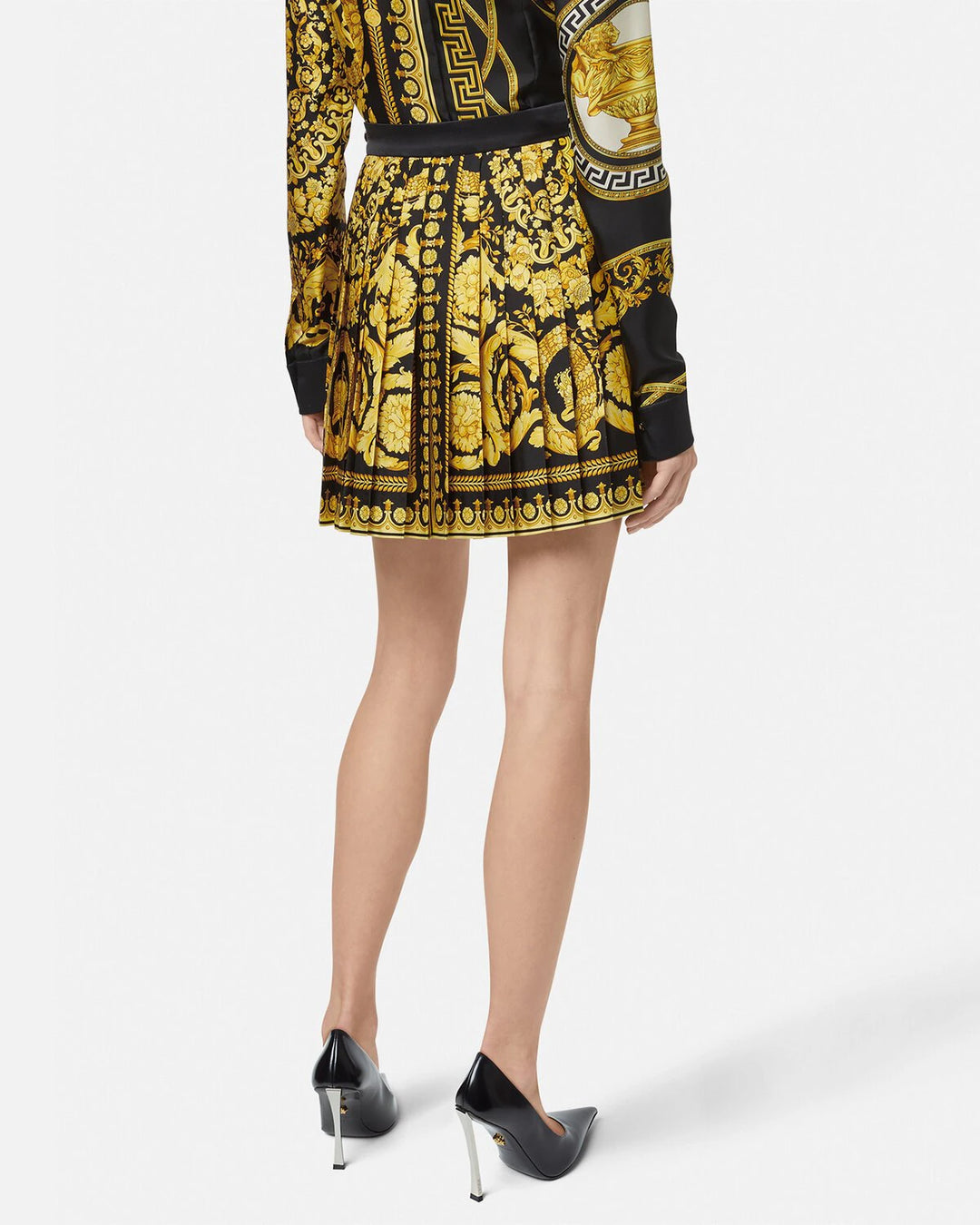 VERSACE BAROCCO PLEATED SKIRT