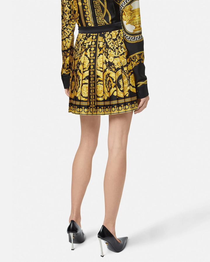 VERSACE BAROCCO PLEATED SKIRT