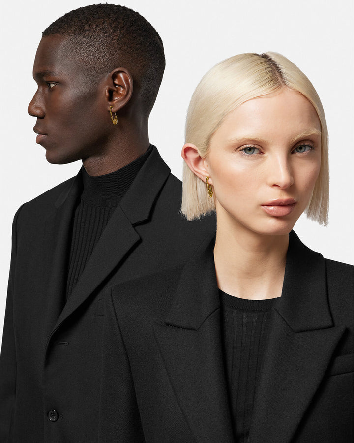 VERSACE SAFETY PIN EARRINGS