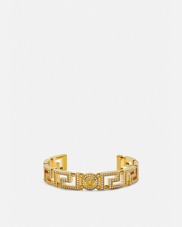 VERSACE CRYSTAL GRECA CUFF BRACELET