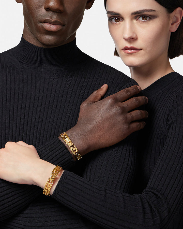 VERSACE CRYSTAL GRECA CUFF BRACELET