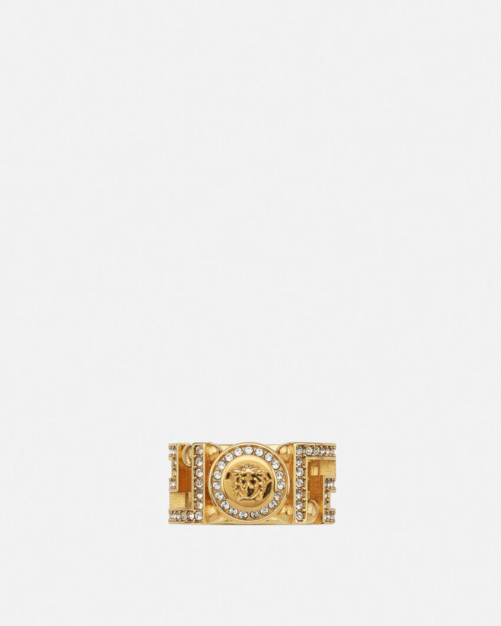 VERSACE CRYSTAL GRECA RING