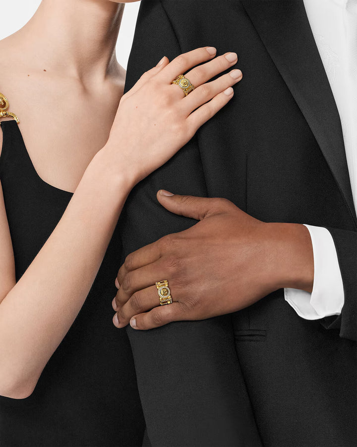 VERSACE Crystal Greca Ring
