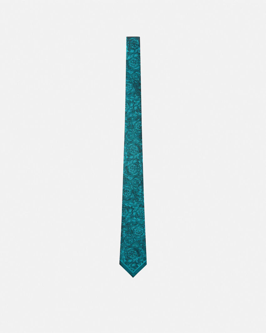 VERSACE BAROCCO JACQUARD SILK TIE