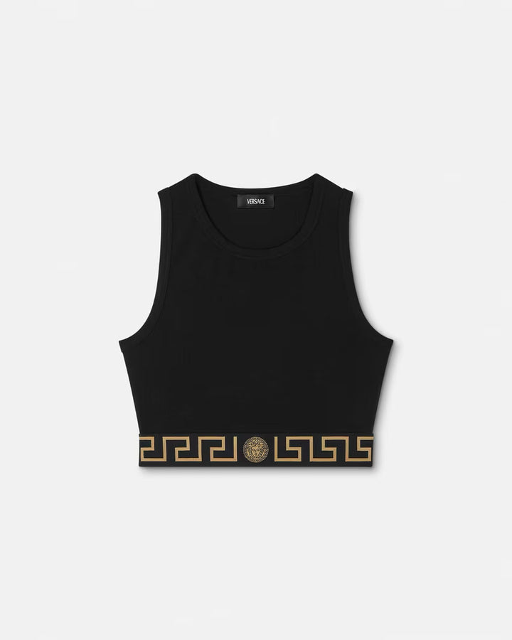 VERSACE Greca Border Crop Top