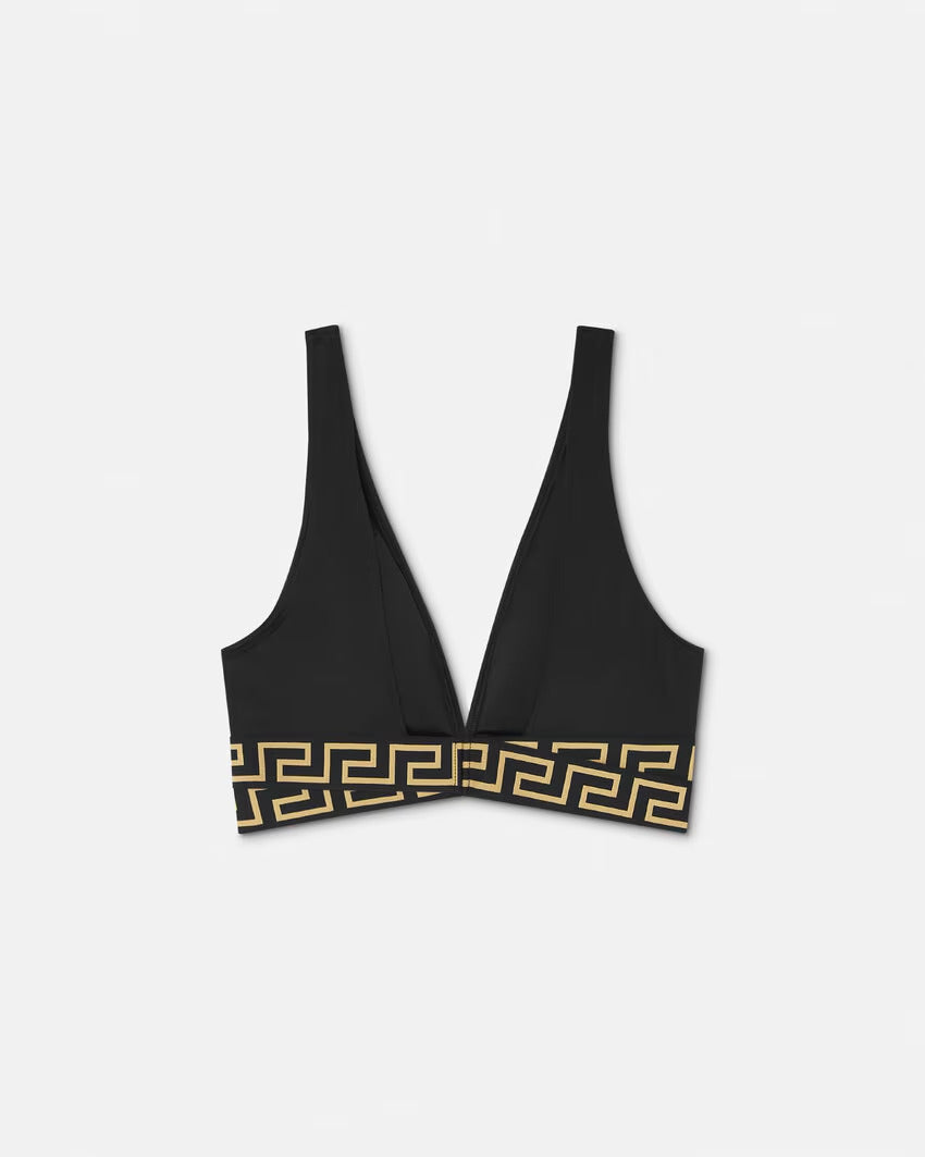 VERSACE Greca Border Triangle Bikini Top
