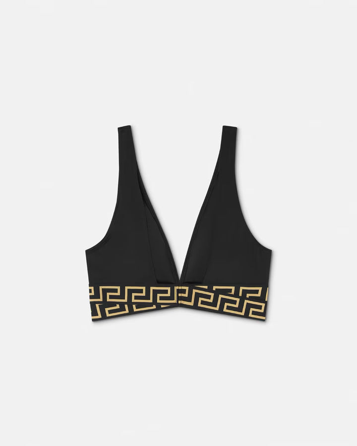 VERSACE Greca Border Triangle Bikini Top