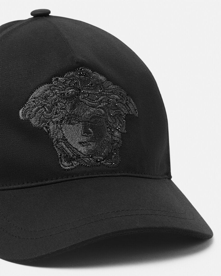 VERSACE EMBROIDERED MEDUSA BASEBALL CAP