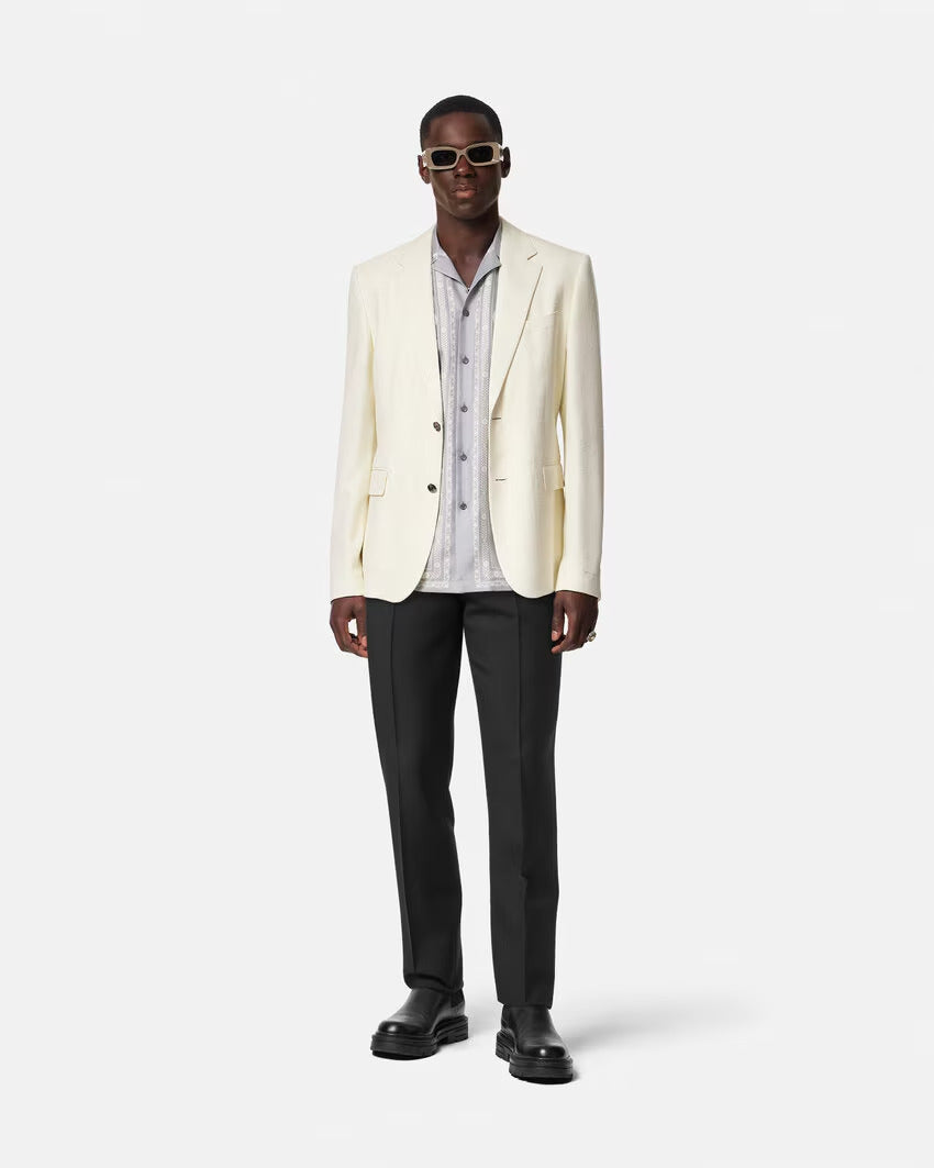 VERSACE Mohair-Blend Formal Pants