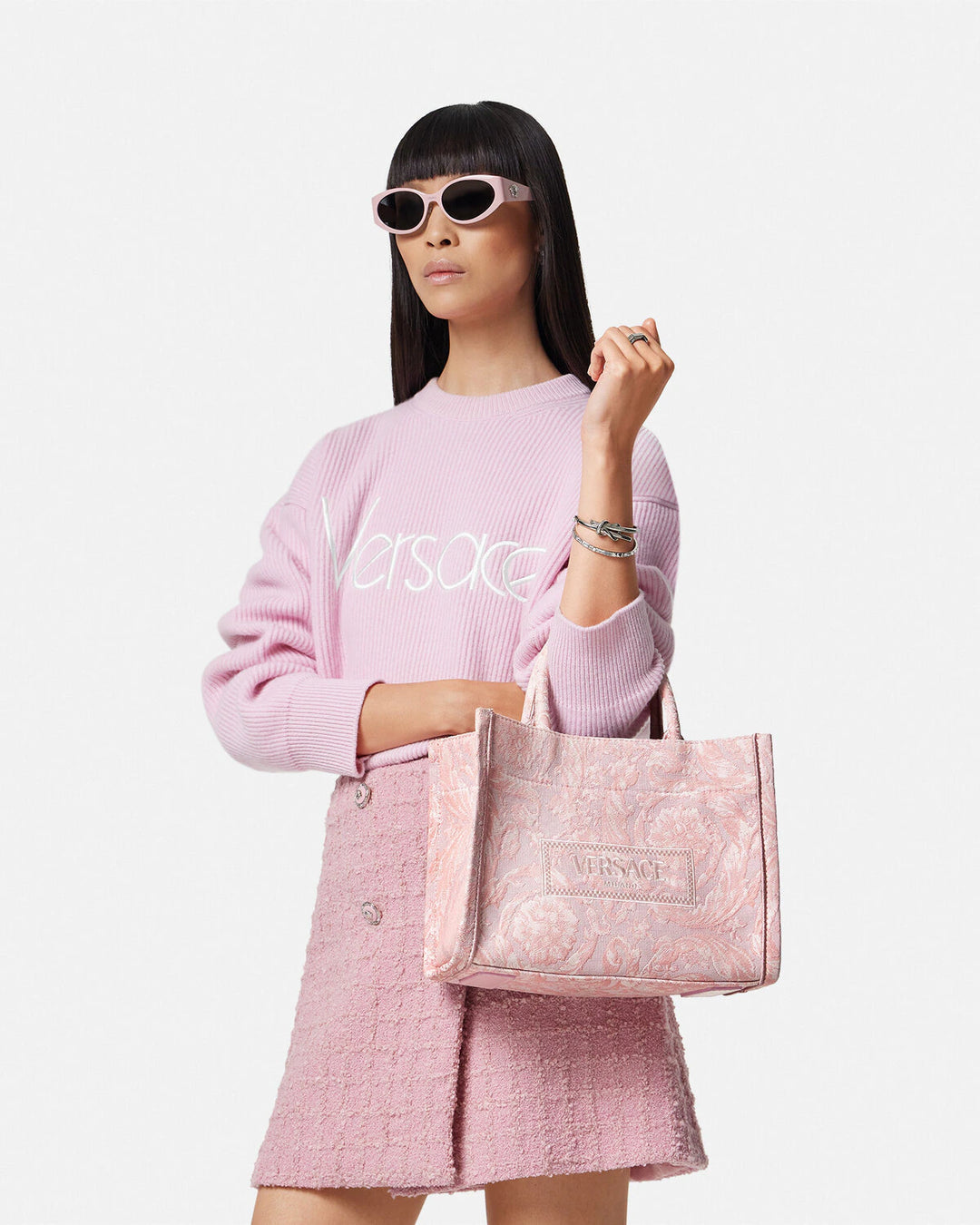VERSACE BAROCCO ATHENA SMALL TOTE BAG