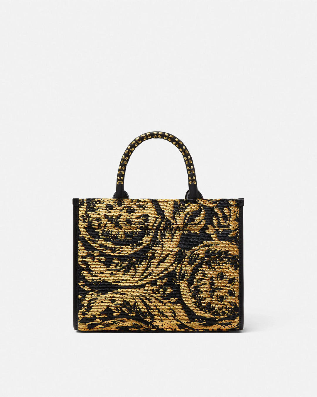 VERSACE BAROCCO ATHENA RAFFIA SMALL TOTE BAG