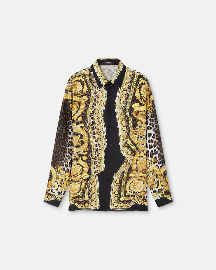 Versace WILD BAROCCO ILLUSION SILK SHIRT