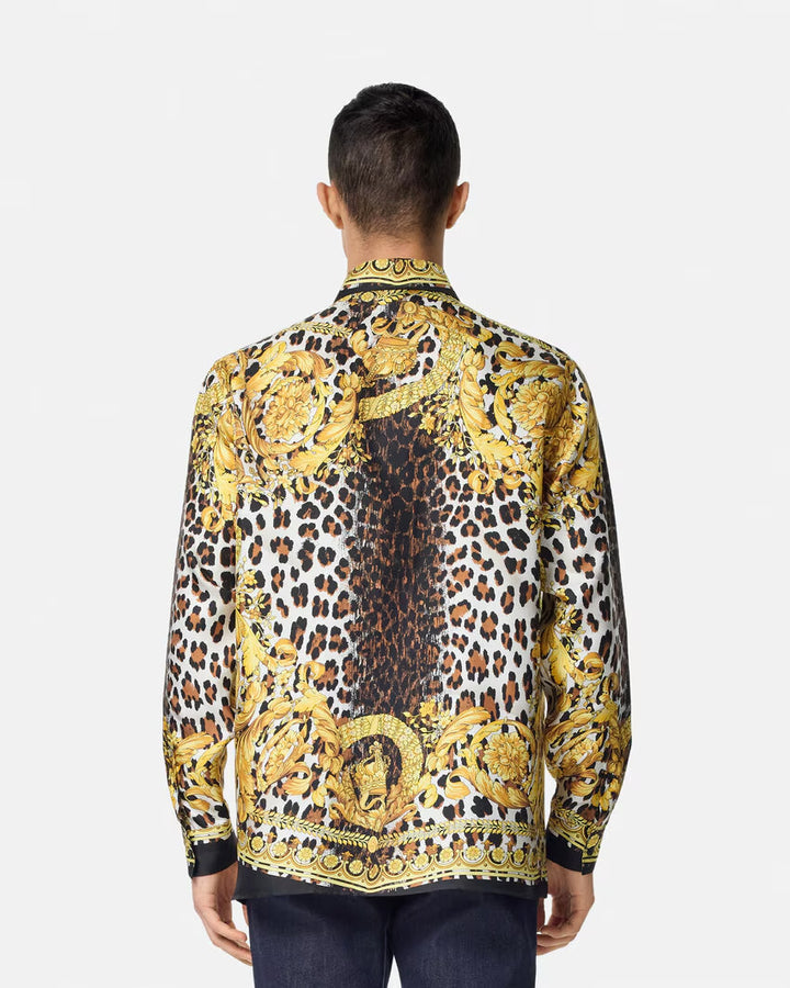 Versace WILD BAROCCO ILLUSION SILK SHIRT