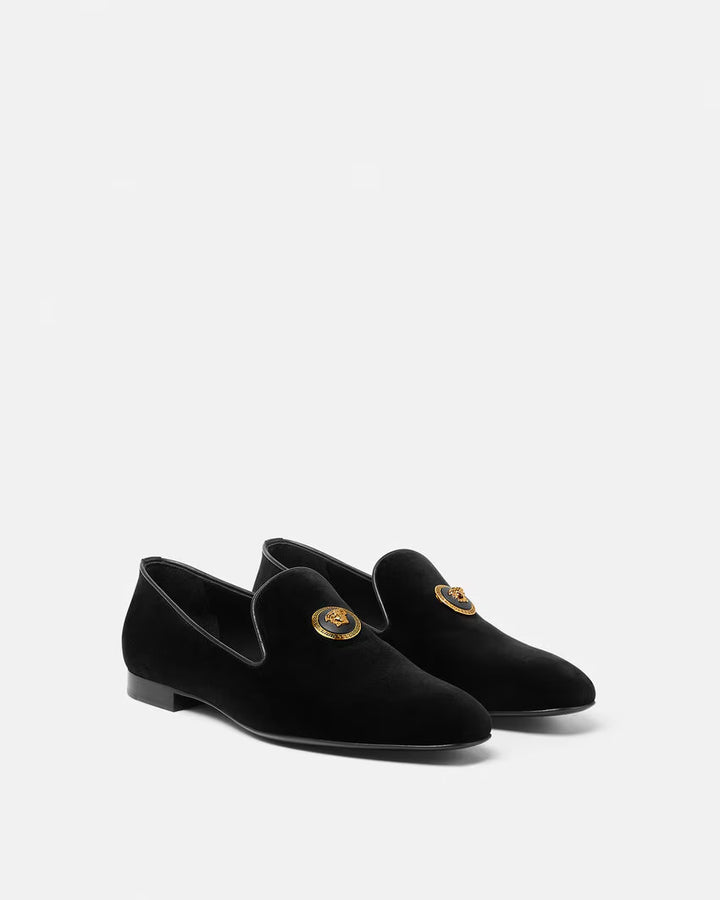 VERSACE Medusa Velvet Slippers