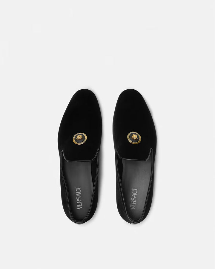 VERSACE Medusa Velvet Slippers
