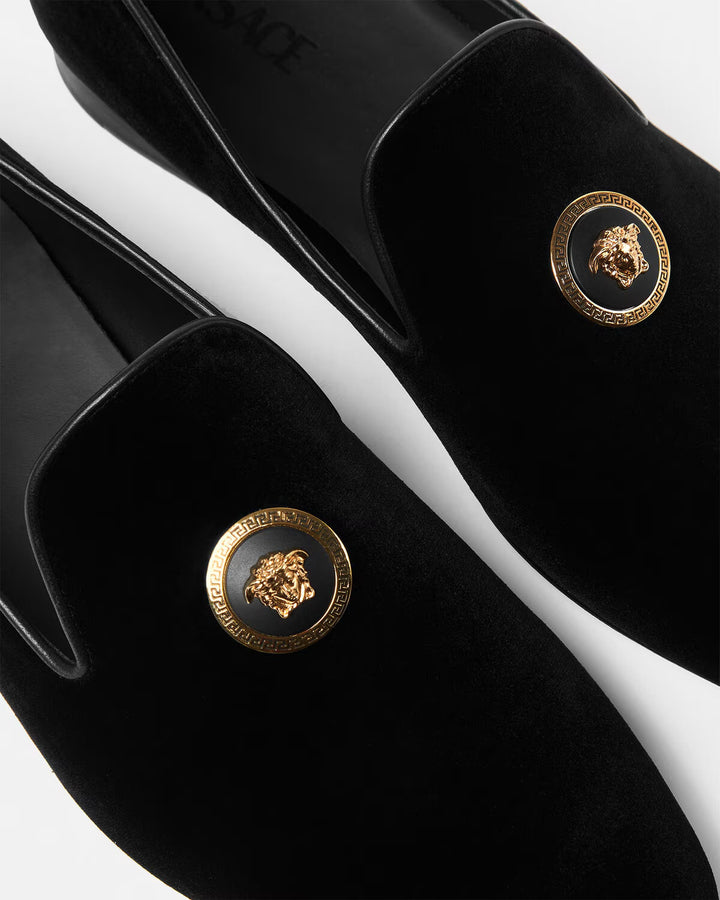 VERSACE Medusa Velvet Slippers