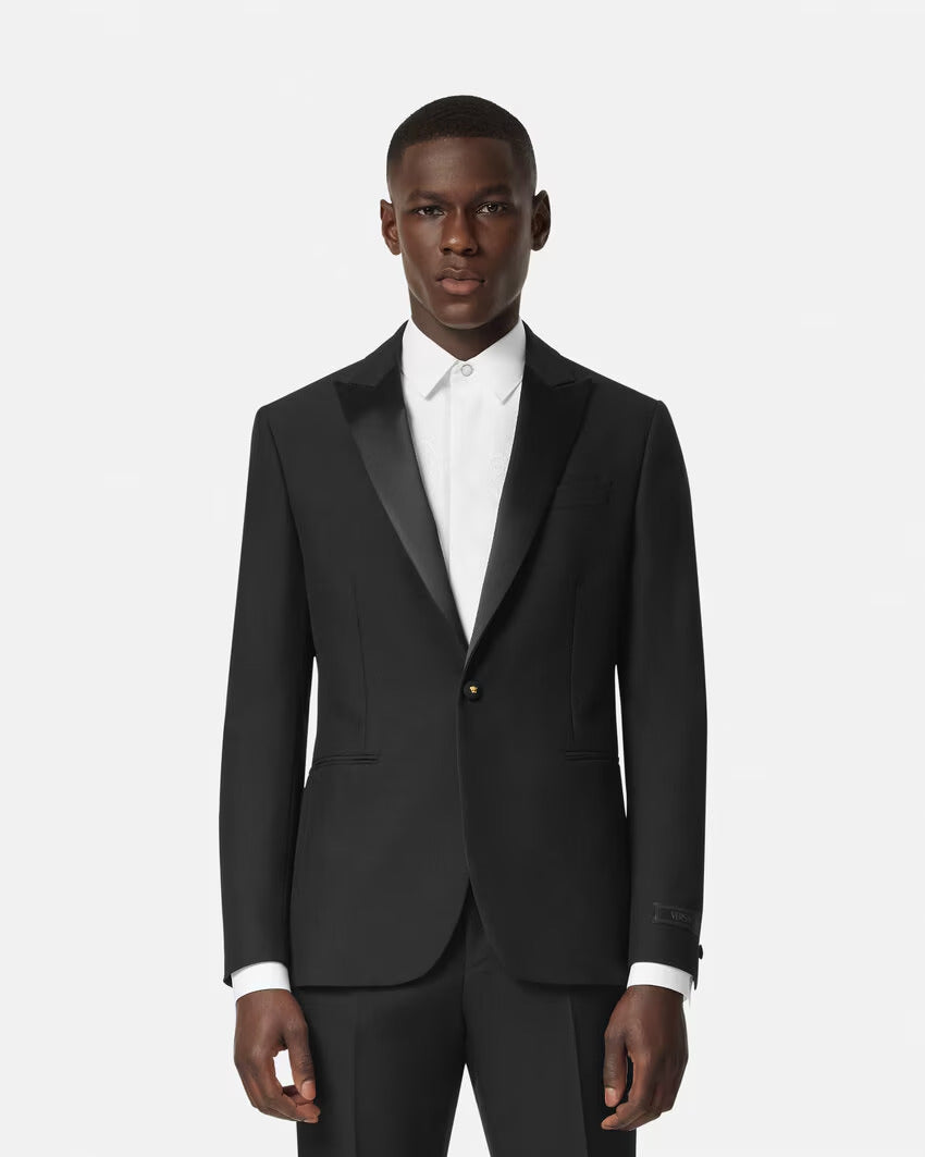 VERSACE Mohair-Blend Single-Breasted Blazer