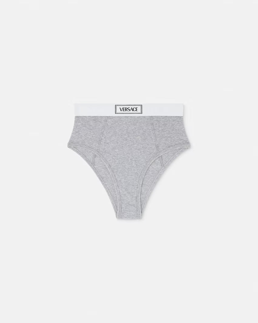 VERSACE 90s Vintage Logo Ribbed Briefs