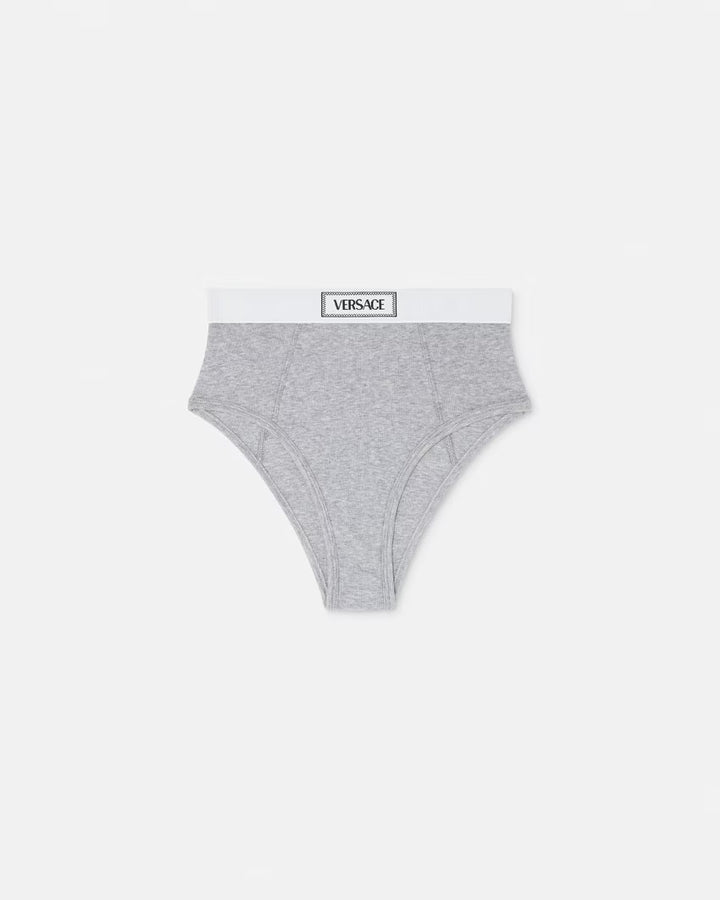 VERSACE 90s Vintage Logo Ribbed Briefs