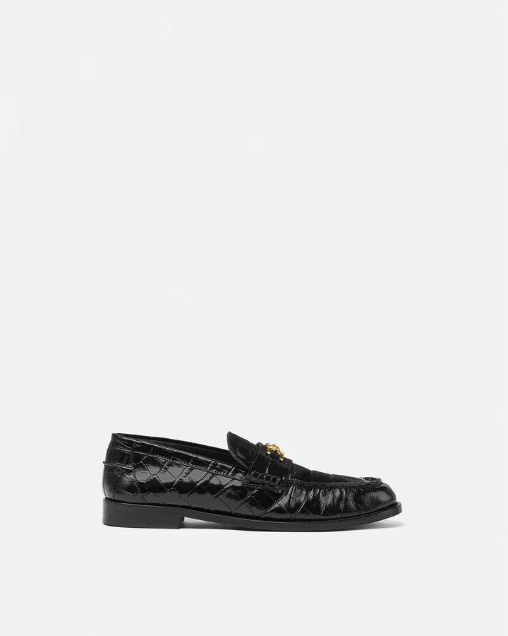 VERSACE Croc-Effect Medusa '95 Loafers