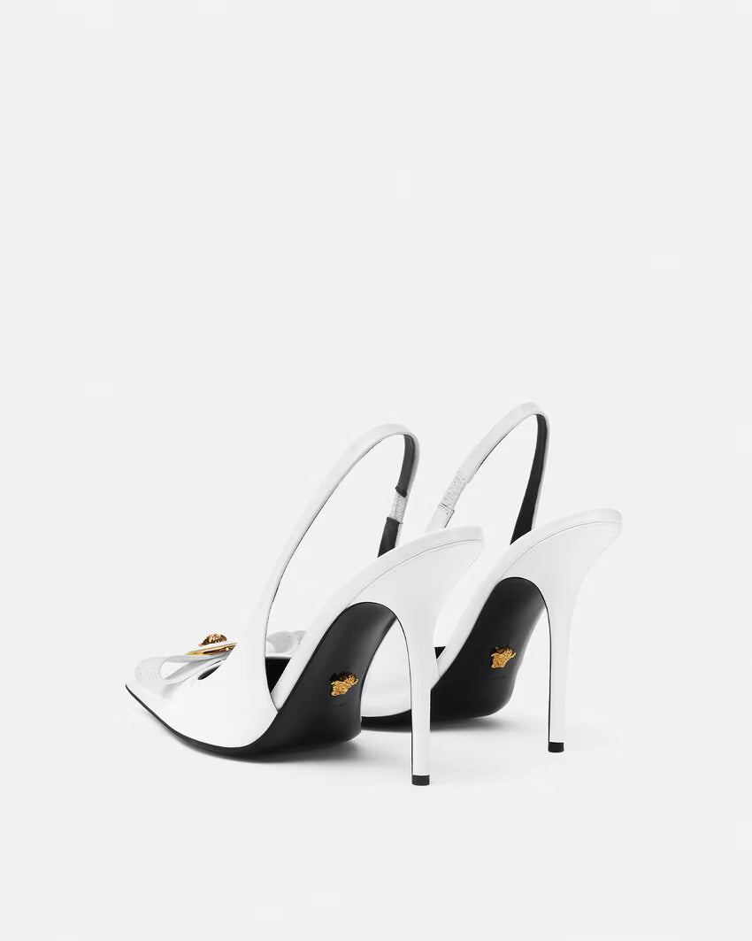 VERSACE Gianni Ribbon Slingback Pumps 110 mm