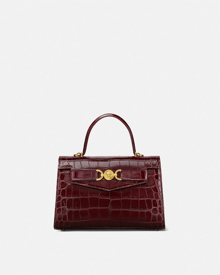 VERSACE CROC-EFFECT MEDUSA '95 HANDBAG
