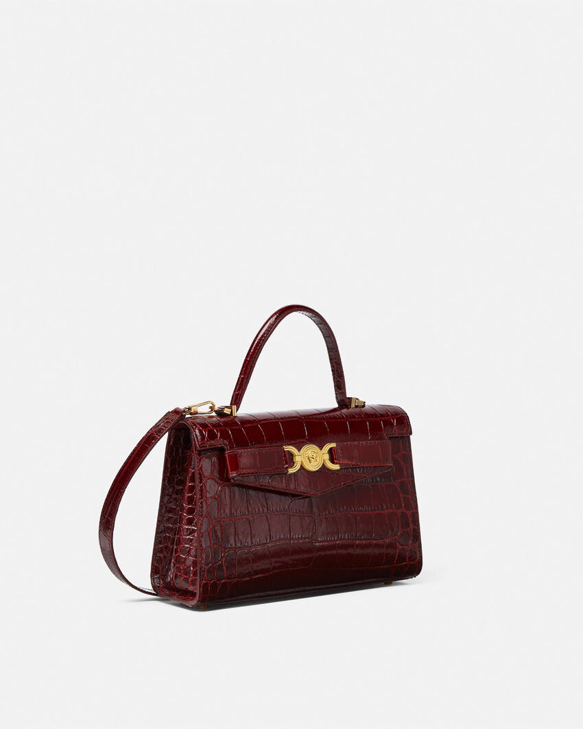 VERSACE CROC-EFFECT MEDUSA '95 HANDBAG