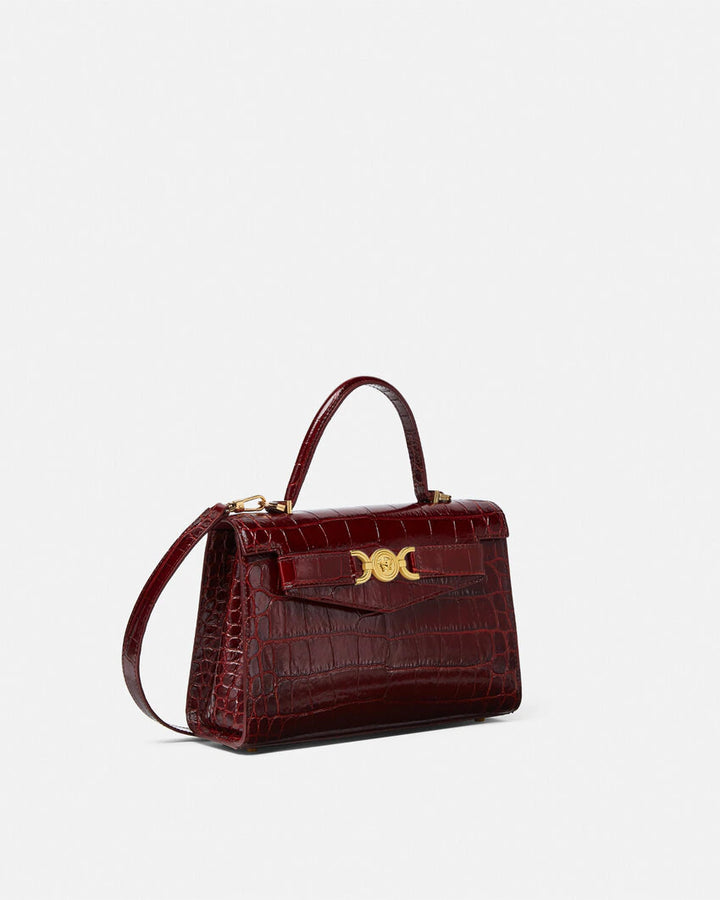 VERSACE CROC-EFFECT MEDUSA '95 HANDBAG