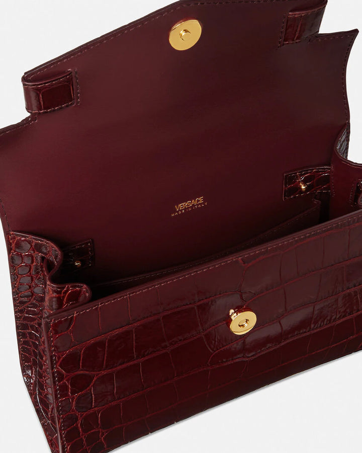 VERSACE CROC-EFFECT MEDUSA '95 HANDBAG
