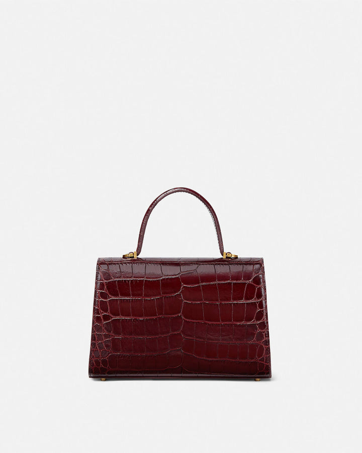 VERSACE CROC-EFFECT MEDUSA '95 HANDBAG