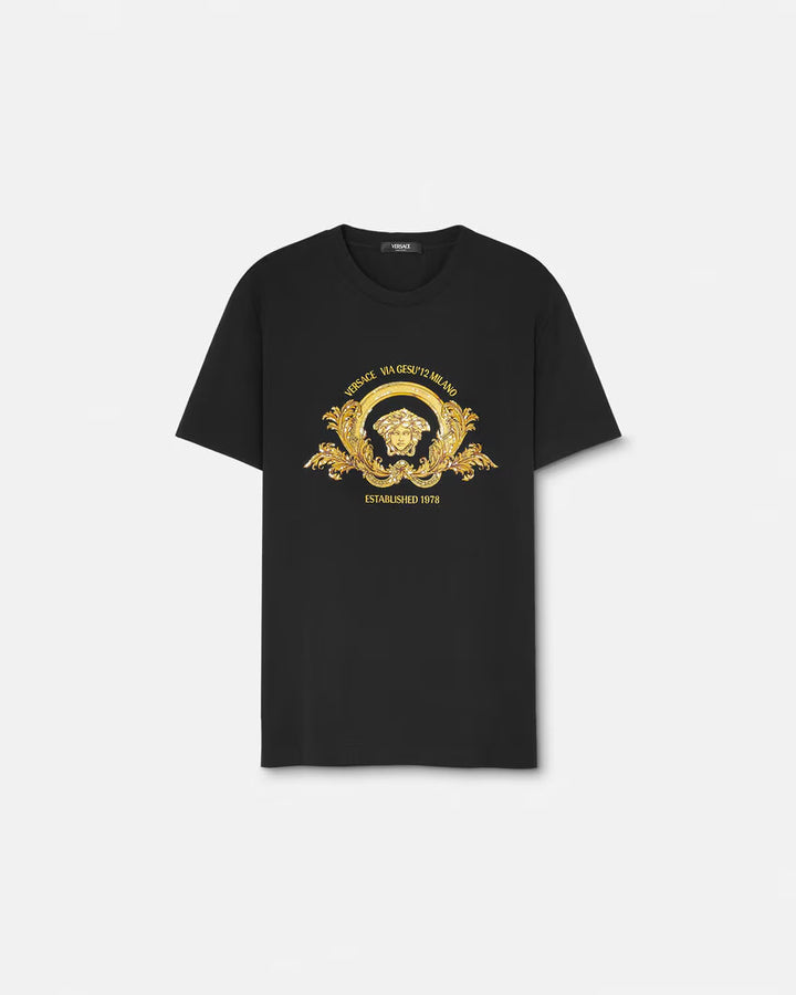 Versace EMBROIDERED COUPE BLASON T-SHIRT