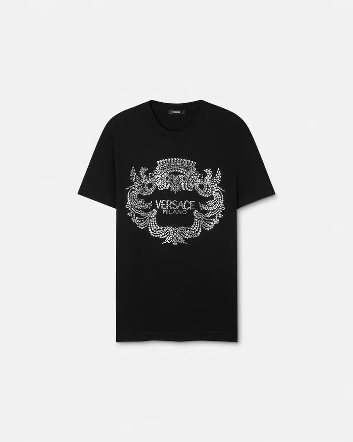 Versace CRYSTAL VERSACE CREST T-SHIRT