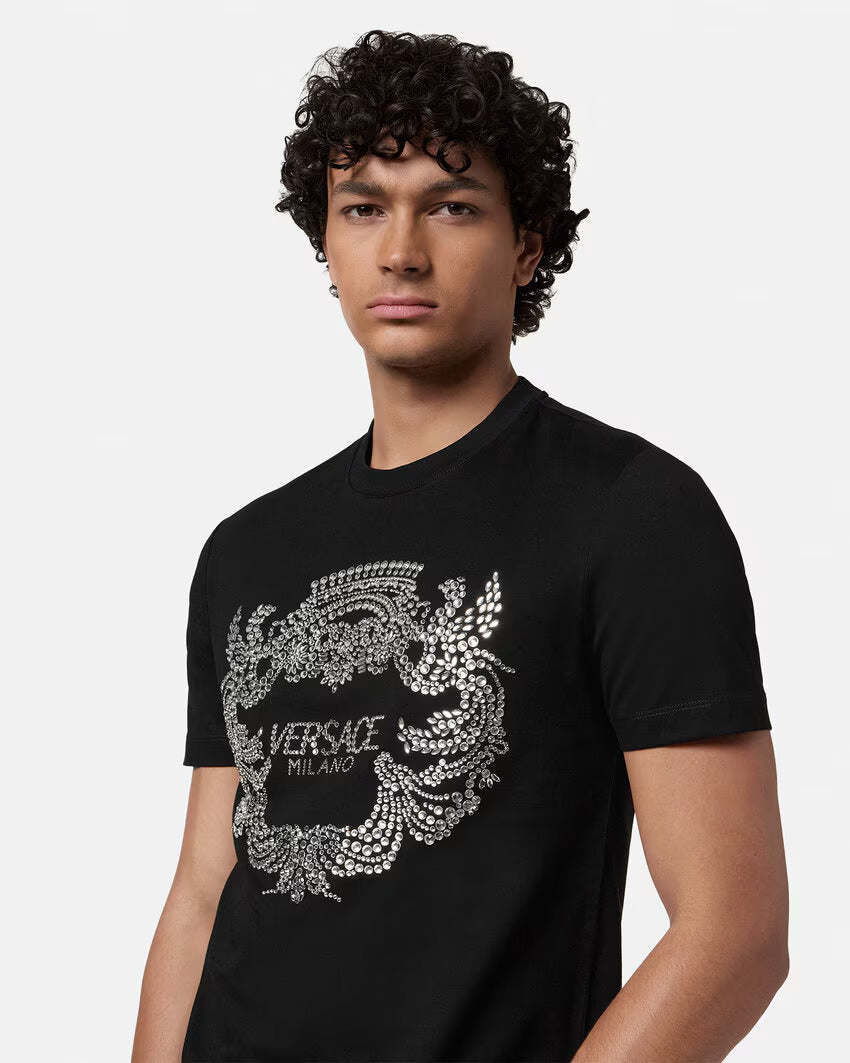 Versace CRYSTAL VERSACE CREST T-SHIRT