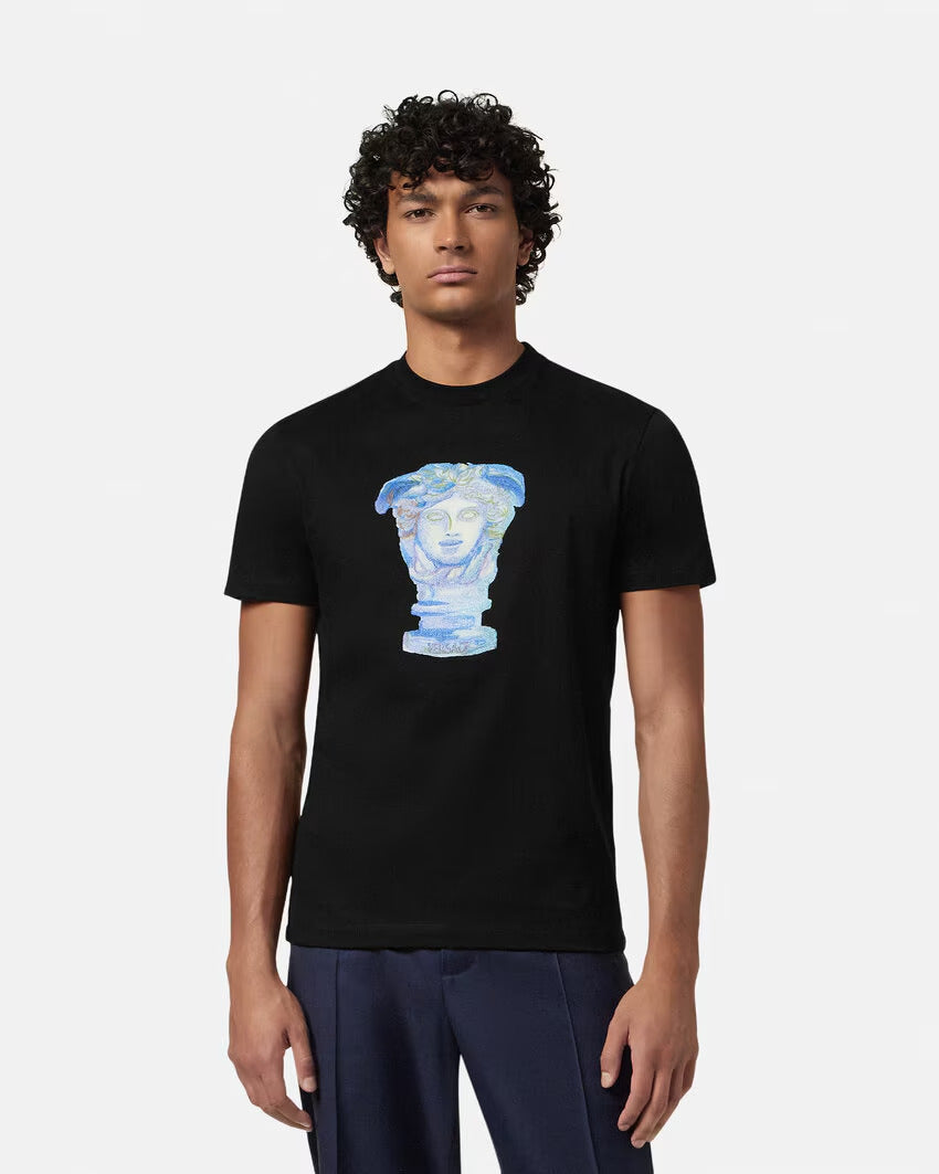Versace EMBROIDERED MEDUSA GALLERY T-SHIRT