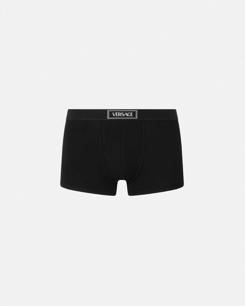 VERSACE 90S VINTAGE LOGO RIBBED TRUNKS