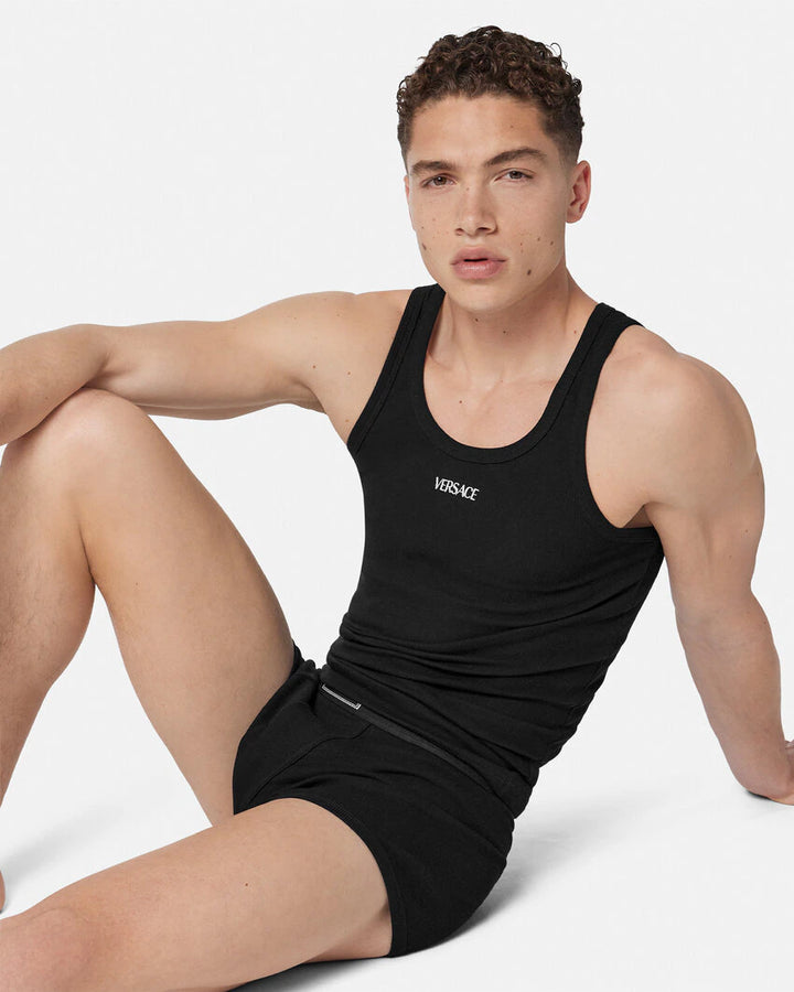 VERSACE 90S VINTAGE LOGO RIBBED TRUNKS
