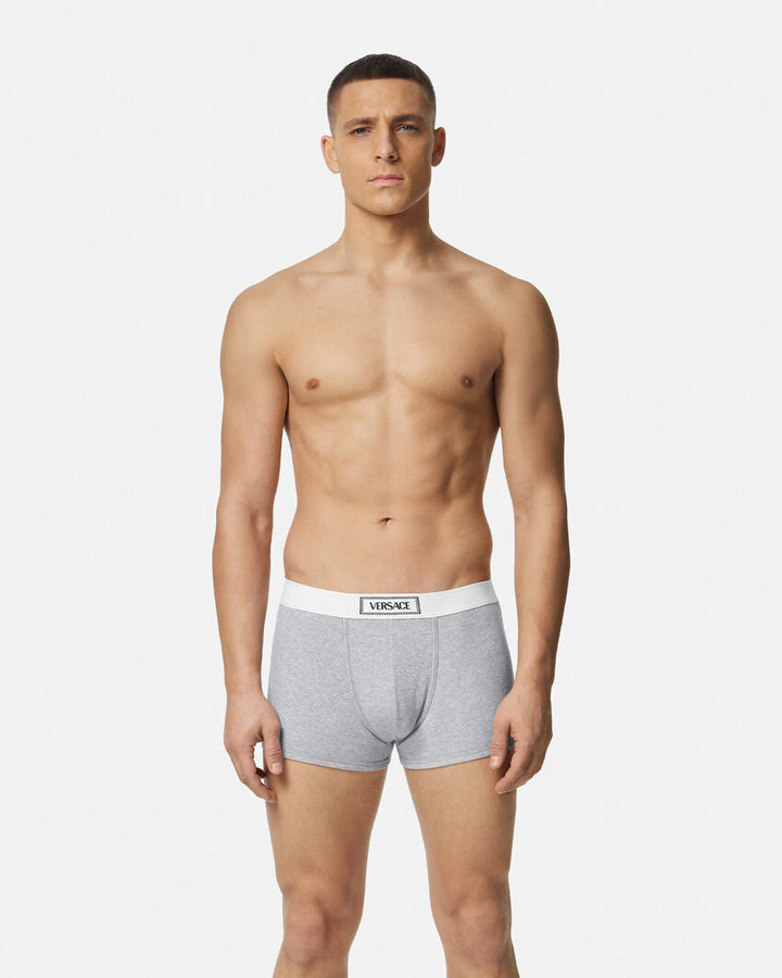 VERSACE 90S VINTAGE LOGO RIBBED TRUNKS