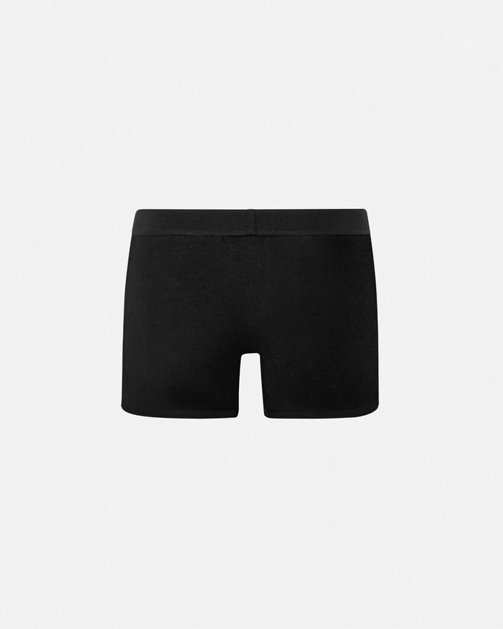 VERSACE 90S VINTAGE LOGO RIBBED LONG TRUNKS