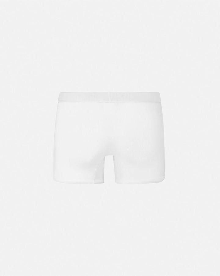 VERSACE 90S VINTAGE LOGO RIBBED LONG TRUNKS
