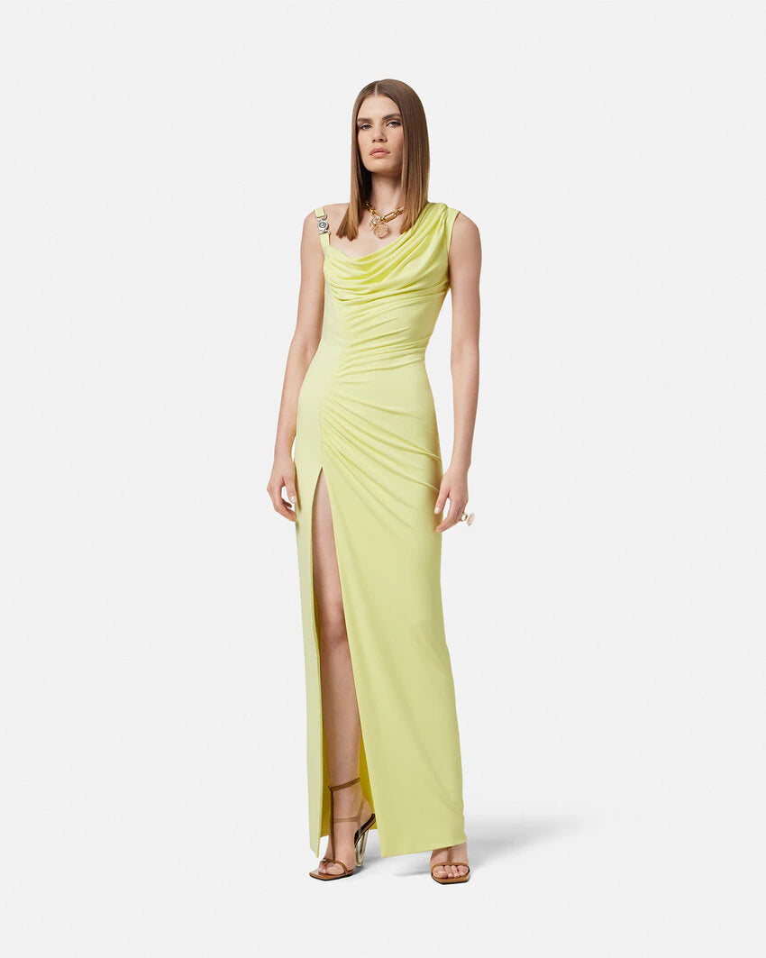 VERSACE MEDUSA '95 DRAPED GOWN