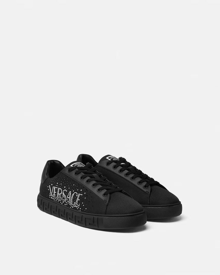VERSACE Crystal Logo Greca Sneakers