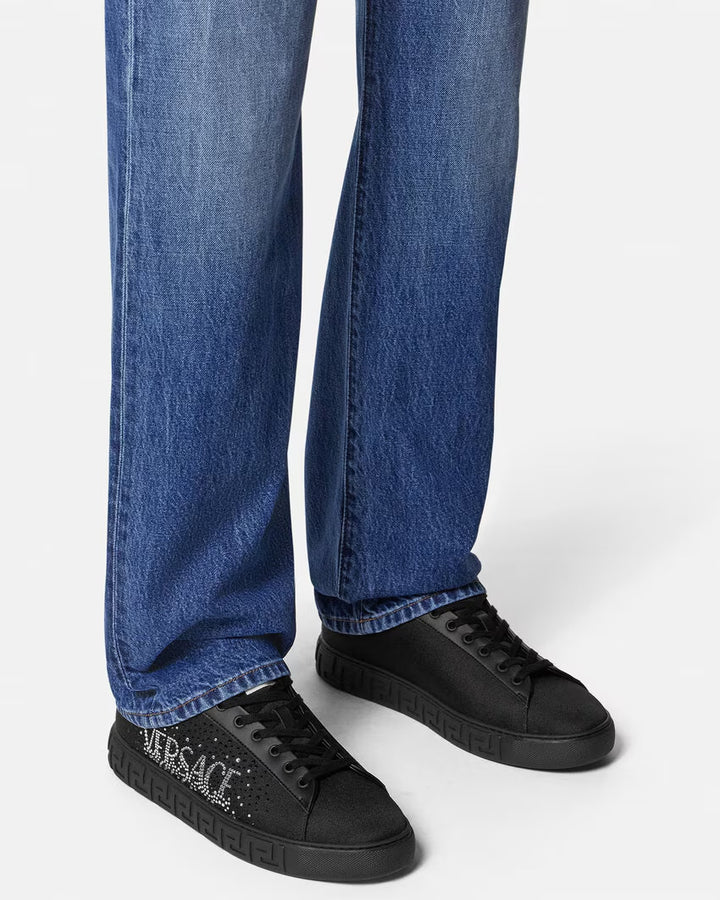 VERSACE Crystal Logo Greca Sneakers