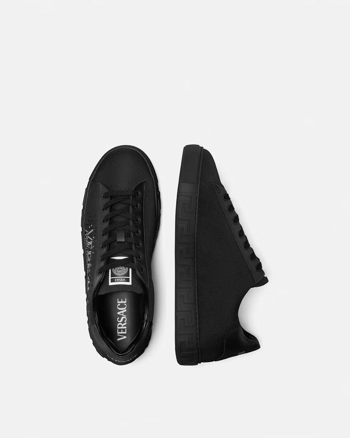 VERSACE Crystal Logo Greca Sneakers