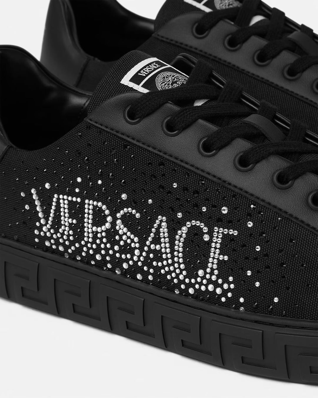 VERSACE Crystal Logo Greca Sneakers