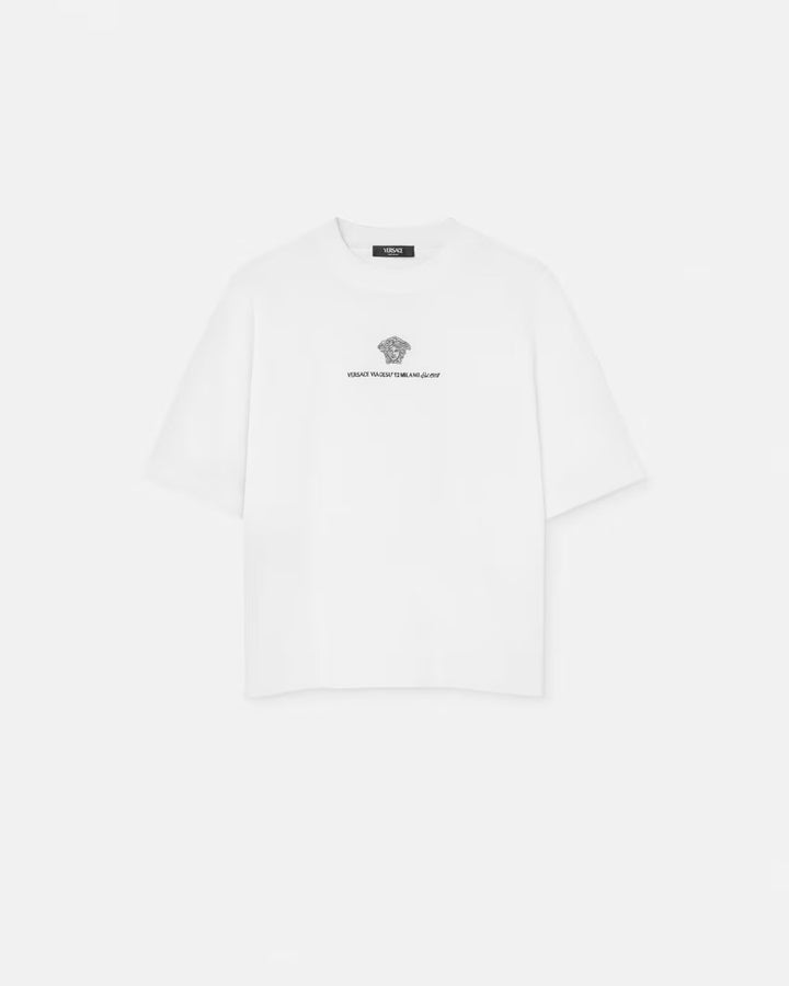 Versace EMBROIDERED MEDUSA MILANO T-SHIRT