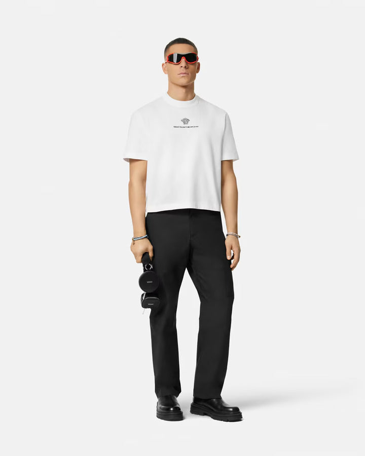 Versace EMBROIDERED MEDUSA MILANO T-SHIRT
