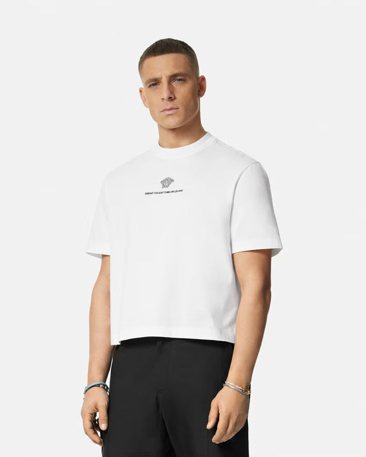 Versace EMBROIDERED MEDUSA MILANO T-SHIRT