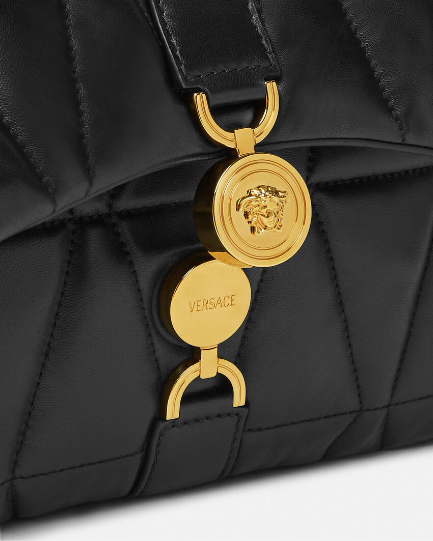 VERSACE KLEIO QUILTED SHOULDER BAG