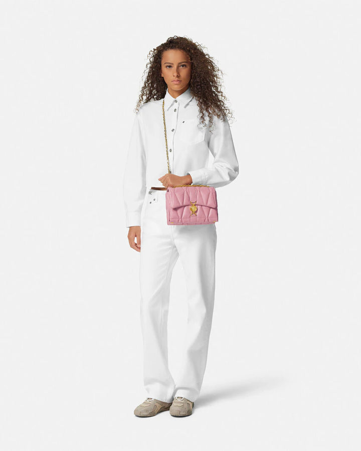 VERSACE KLEIO QUILTED SHOULDER BAG